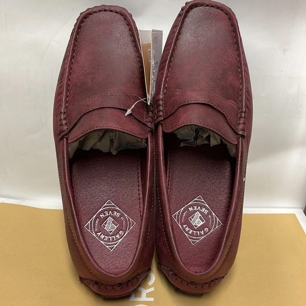 BNWT Gallery Seven Mens shoes Maroon size 8 - Picture 8 of 8